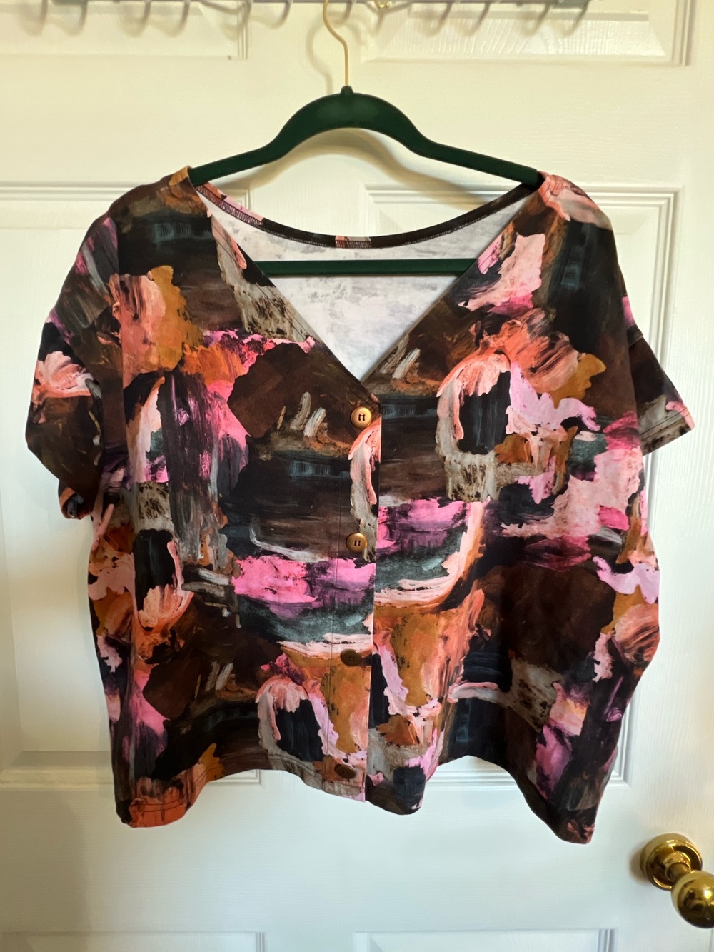 Aarre abstract print crop top